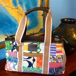 Coach Hampton Patchwork Satchel Bag